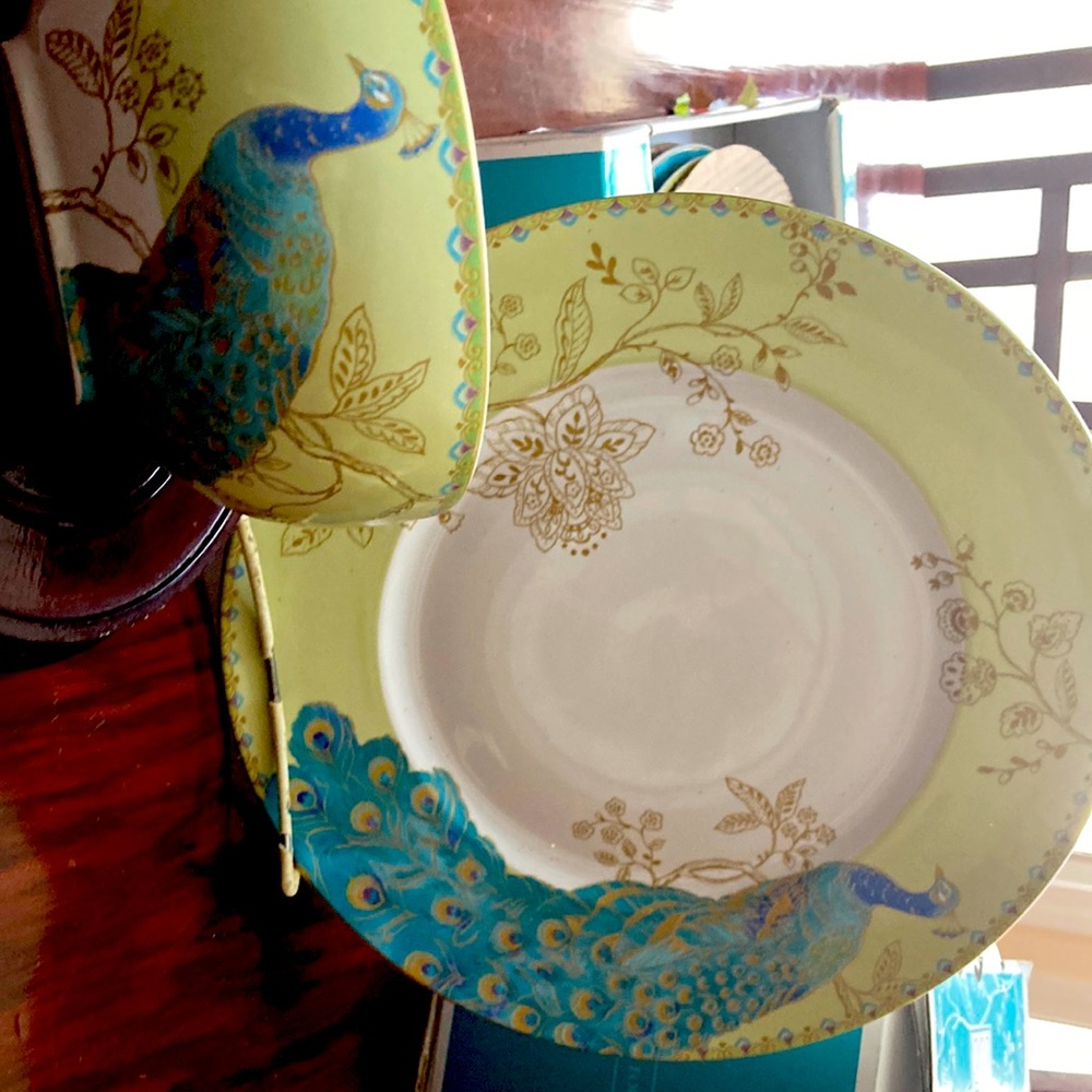 Fine china with peacocks